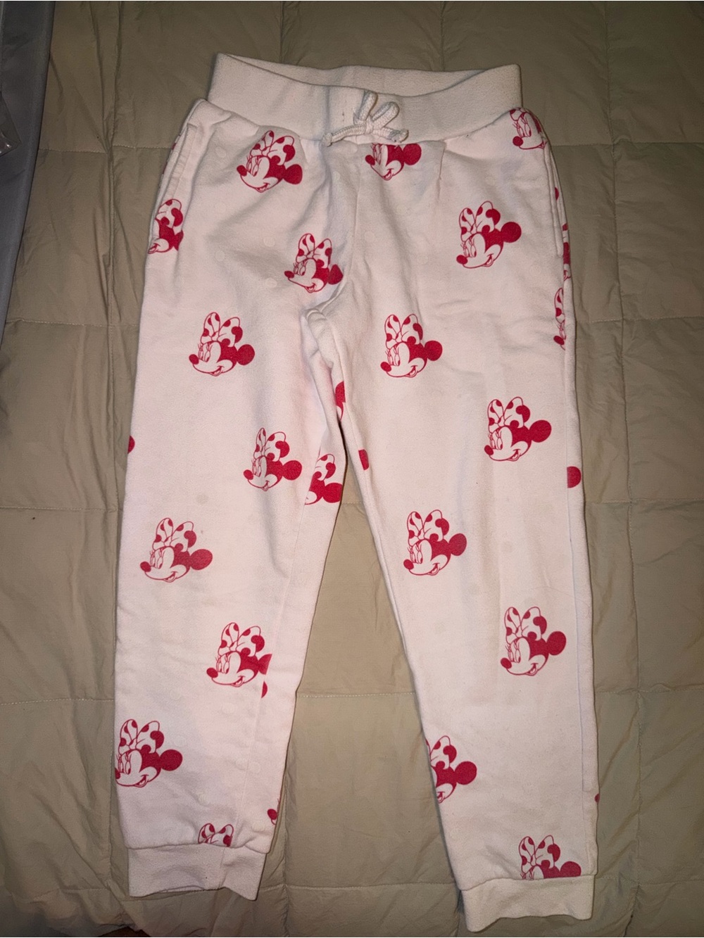 Light Pink Minnie Mouse print sweat pants